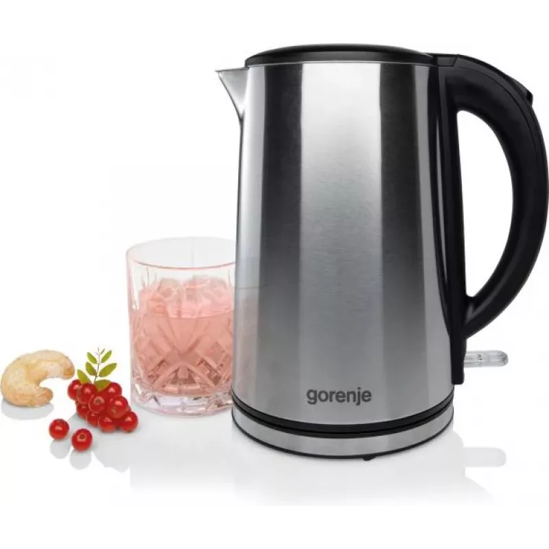 Gorenje K15DWS Hervidor 1,5 l 2200 W Negro, Acero inoxidable