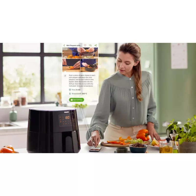 Philips Essential Serie 5000 Connected HD9280/70 Freidora de aire Serie 5000 XL
