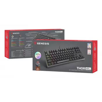 GENESIS Thor 404 TKL Teclado Gaming USB QWERTY US-Inglés Negro