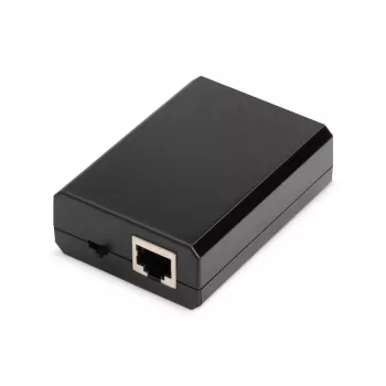 DIGITUS Splitter Gigabit PoE+, 10/100/1000 Mbit/s, 24 W Entrada: 802.3at PoE, Salida: 5V/2A, 9V/2A, 12V/2A, Carcasa de plástico, negro