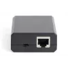 DIGITUS Splitter Gigabit PoE+, 10/100/1000 Mbit/s, 24 W Entrada: 802.3at PoE, Salida: 5V/2A, 9V/2A, 12V/2A, Carcasa de plástico, negro