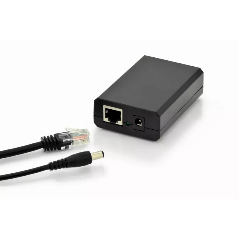 DIGITUS Splitter Gigabit PoE+, 10/100/1000 Mbit/s, 24 W Entrada: 802.3at PoE, Salida: 5V/2A, 9V/2A, 12V/2A, Carcasa de plástico, negro