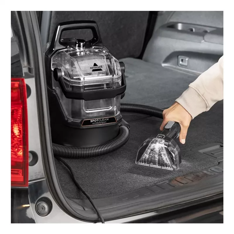 Bissell SpotClean Hydrosteam Pro Limpiador a vapor de cilindro 1,9 L 1000 W Negro, Cobre, Transparente