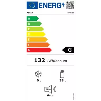 Enfriador de vino termoeléctrico Adler AD 8083 — 12 botellas, de libre instalación, negro, 33 L, 12–18 °C
