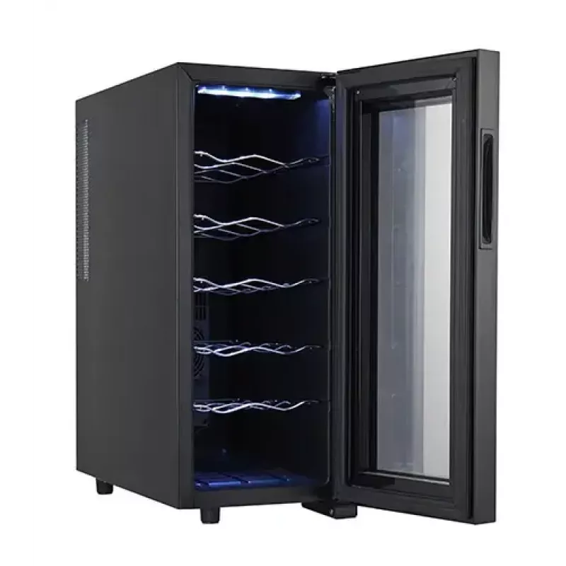 Enfriador de vino termoeléctrico Adler AD 8083 — 12 botellas, de libre instalación, negro, 33 L, 12–18 °C