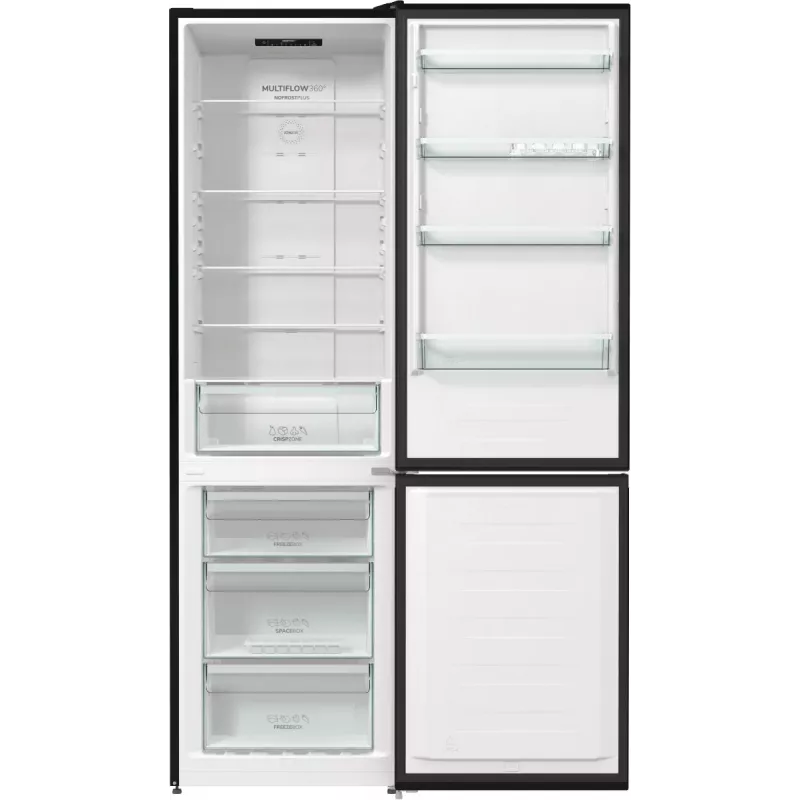 Gorenje NRK6202EBXL4 Frigorífico combi independiente 331 L Negro