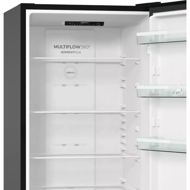 Gorenje NRK6202EBXL4 Frigorífico combi independiente 331 L Negro