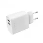 Cargador para dispositivos móviles FIXED FIXC17N-2U-WH AC carga rápida smartphone tablet Blanco