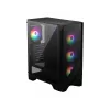 Caja de PC MSI MAG FORGE 120A AIRFLOW Semitorre — Negra, cristal templado, malla, 3 ventiladores frontales de 120 mm, 2 ventiladores superiores de 120 mm, compatible con ATX