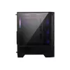 Caja de PC MSI MAG FORGE 120A AIRFLOW Semitorre — Negra, cristal templado, malla, 3 ventiladores frontales de 120 mm, 2 ventiladores superiores de 120 mm, compatible con ATX