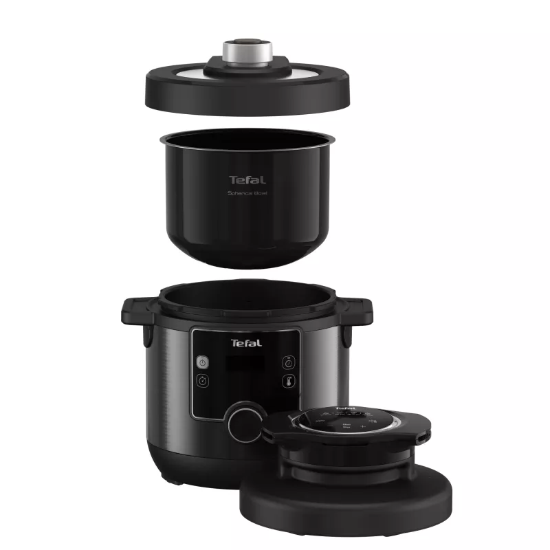 Olla multifunción y vaporera Tefal Turbo Cuisine & Fry CY7788 — 7,6 l, 1200 W, 15 programas, negra