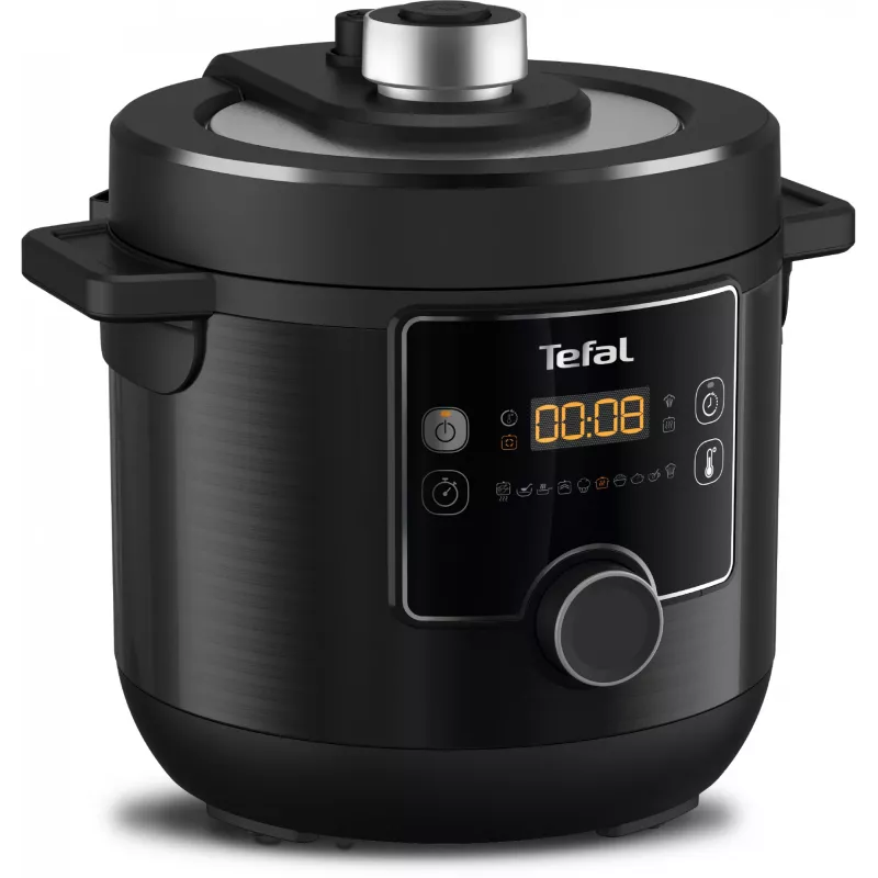 Olla multifunción y vaporera Tefal Turbo Cuisine & Fry CY7788 — 7,6 l, 1200 W, 15 programas, negra