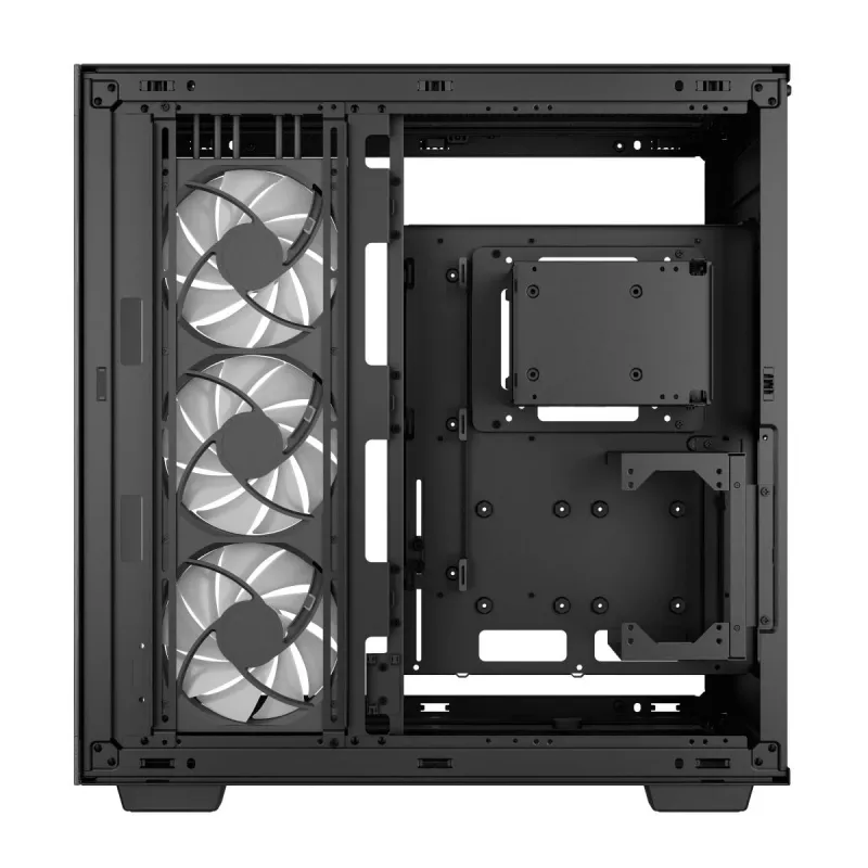 DeepCool CH780 caja Full Tower para gaming, E-ATX, ventana lateral de vidrio templado, sin fuente de alimentación, negra