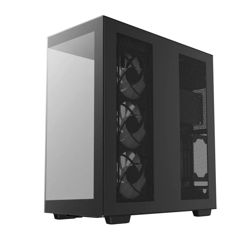 DeepCool CH780 caja Full Tower para gaming, E-ATX, ventana lateral de vidrio templado, sin fuente de alimentación, negra