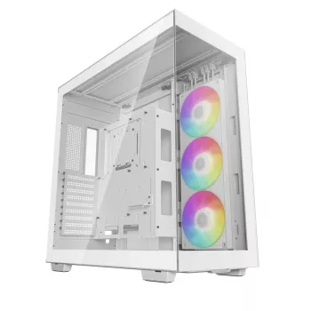 Caja de PC DeepCool CH780 WH Torre Blanca — Full Tower, E-ATX, cristal templado, aRGB, GPU 48 cm, disipador de CPU 13,2 cm