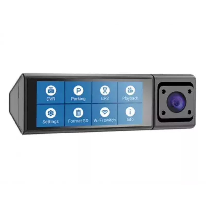 Navitel RC3 PRO dashcam de tres canales, Full HD, GPS, Wi-Fi, pantalla IPS de 3,16″ 820x320, SD de hasta 128 GB, mapas incluidos