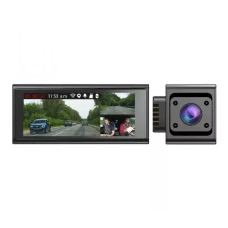 Navitel RC3 PRO dashcam de tres canales, Full HD, GPS, Wi-Fi, pantalla IPS de 3,16″ 820x320, SD de hasta 128 GB, mapas incluidos