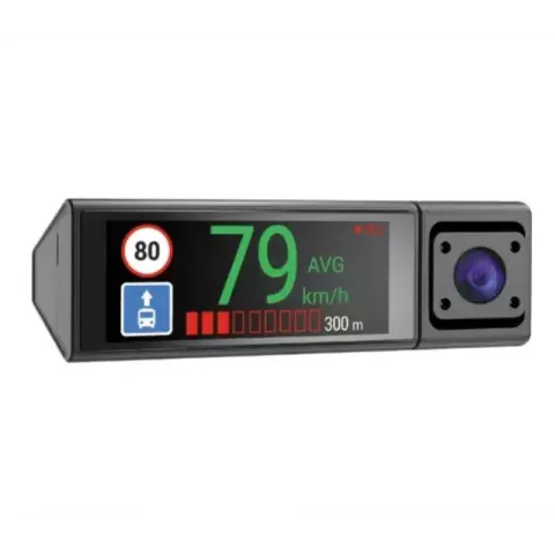 Navitel RC3 PRO dashcam de tres canales, Full HD, GPS, Wi-Fi, pantalla IPS de 3,16″ 820x320, SD de hasta 128 GB, mapas incluidos