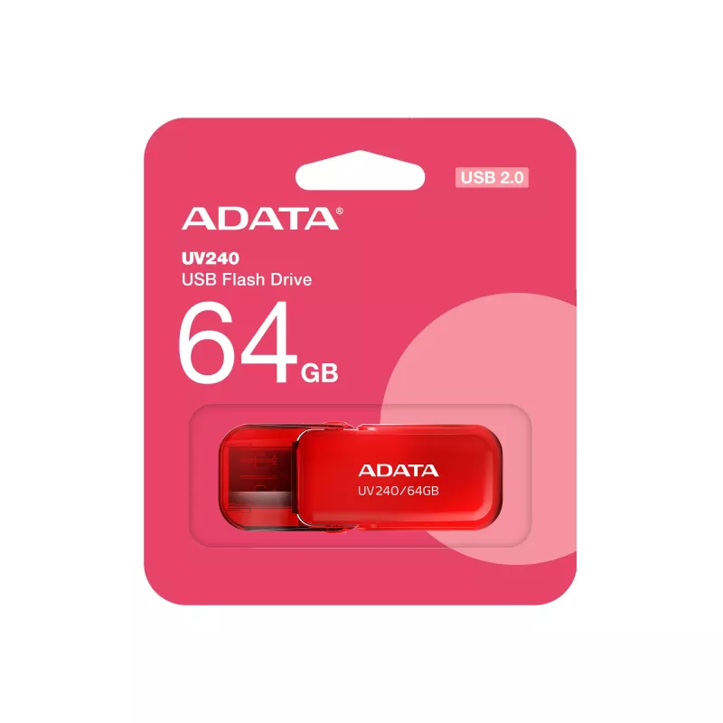 Memoria USB ADATA UV240 64 GB USB Type-A 2.0 rojo