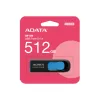 ADATA UV128 AUV128-512G-RBE memoria USB de 512 GB, USB-A 3.2 Gen 1, deslizante, negro/azul