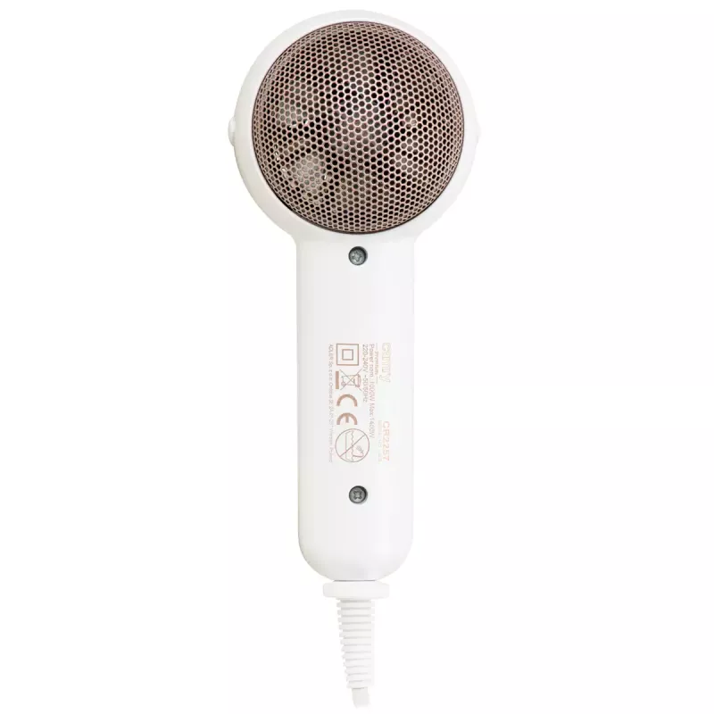 Camry CR 2257 secador de pelo, 1400 W, 1 ajuste de temperatura, blanco