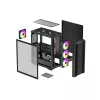 Caja para PC DeepCool CC560 ARGB V2 semitorre negra — ATX/Micro-ATX/Mini-ITX, cristal templado, aRGB, admite GPU de hasta 370 mm
