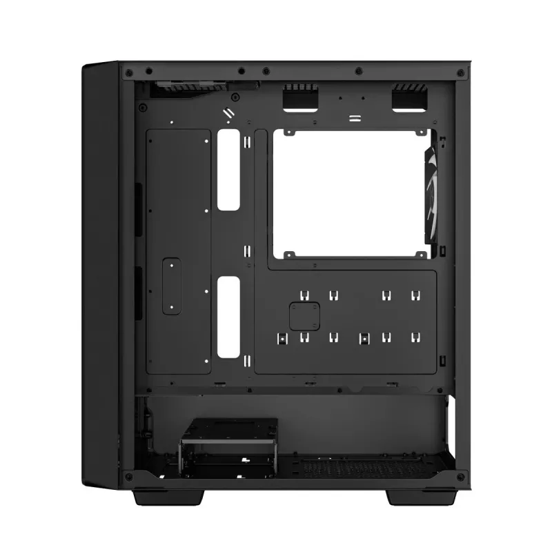 Caja para PC DeepCool CC560 ARGB V2 semitorre negra — ATX/Micro-ATX/Mini-ITX, cristal templado, aRGB, admite GPU de hasta 370 mm