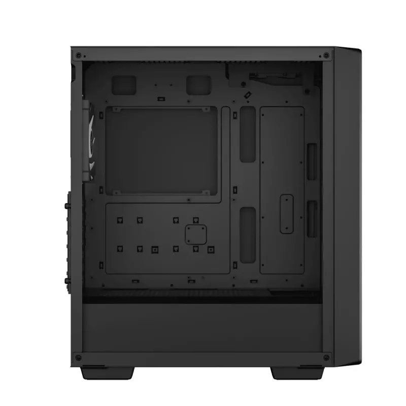 Caja para PC DeepCool CC560 ARGB V2 semitorre negra — ATX/Micro-ATX/Mini-ITX, cristal templado, aRGB, admite GPU de hasta 370 mm