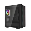 Caja para PC DeepCool CC560 ARGB V2 semitorre negra — ATX/Micro-ATX/Mini-ITX, cristal templado, aRGB, admite GPU de hasta 370 mm