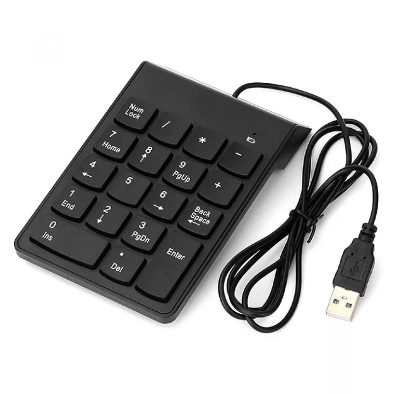 Teclado numérico GEMBIRD KPD-U-03 USB 18 teclas Scissorswitch, cable de 1,45 m, negro
