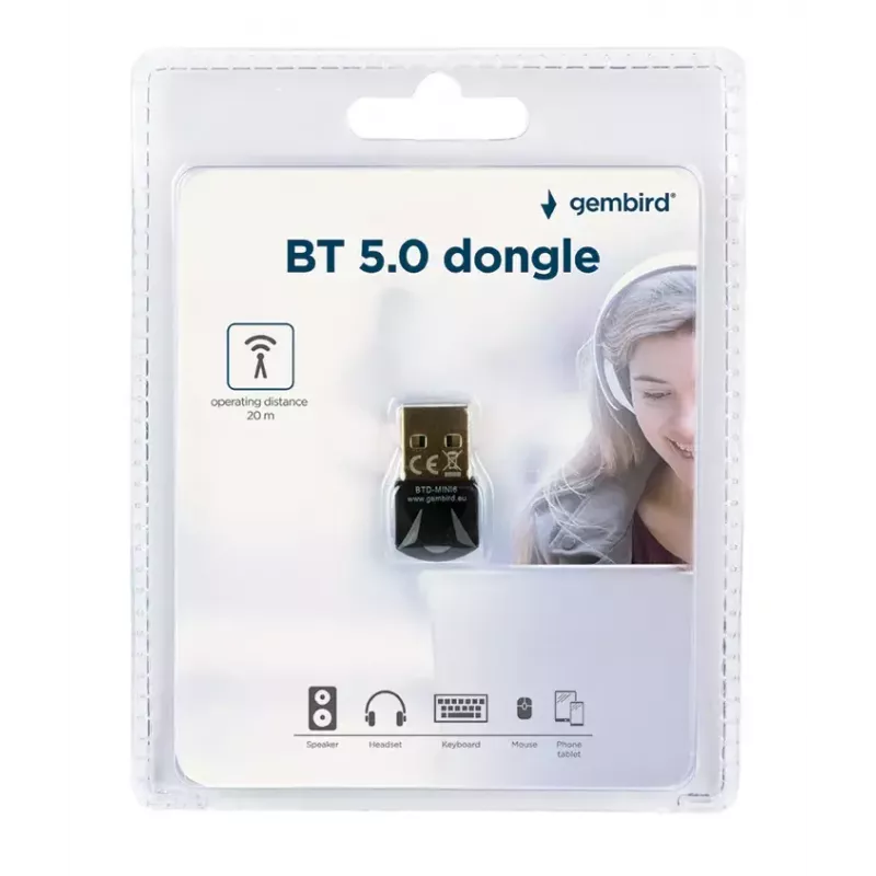 Tarjeta de red Bluetooth Gembird BTD-MINI6 interfaz USB inalámbrica