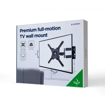 Soporte de pared para TV GEMBIRD Premium orientación total, 32–55 pulgadas, 32 kg