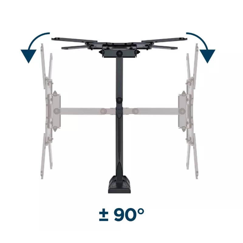 Soporte de pared para TV GEMBIRD Premium orientación total, 32–55 pulgadas, 32 kg