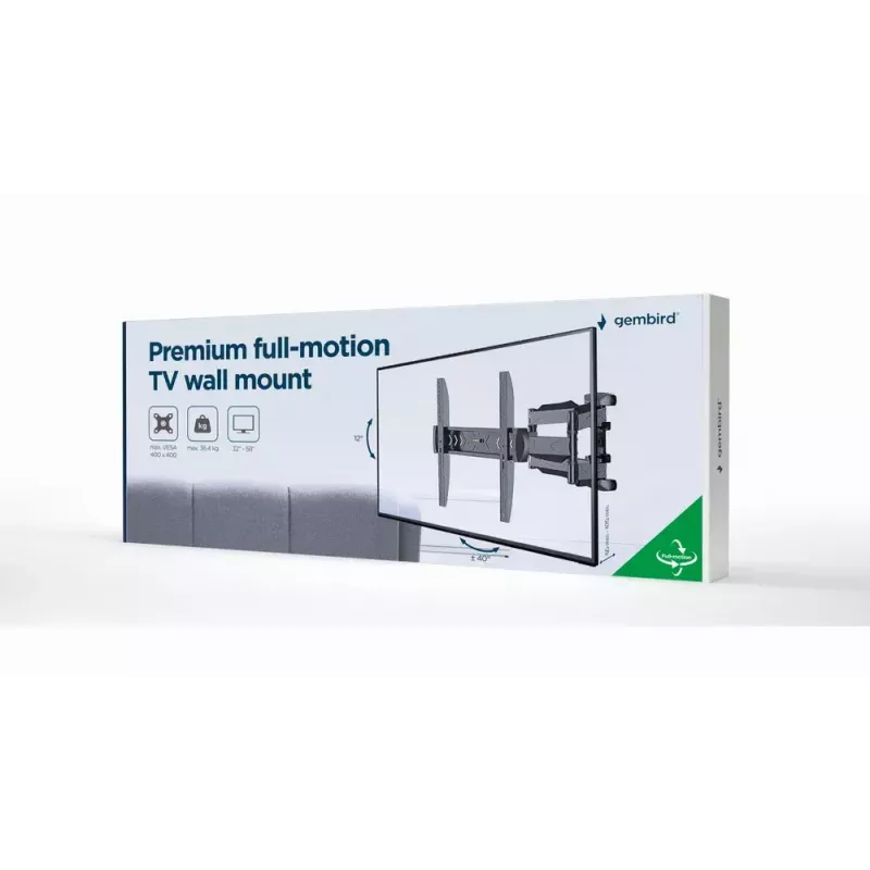Soporte de TV Gembird WM-58ST-01 acero 58 pulgadas 36,4 kg de capacidad de carga
