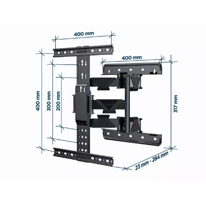 Soporte de pared para TV GEMBIRD orientación total, 81,3 cm (32 pulgadas) – 165,1 cm (65 pulgadas)