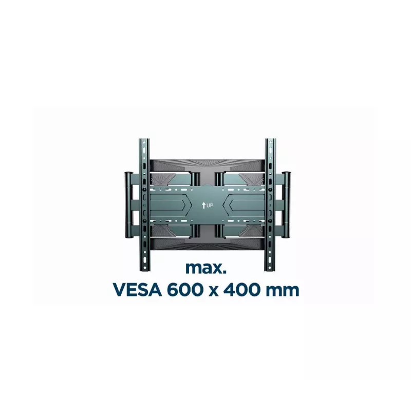 Soporte de pared para TV Gembird WM-80ST-01 acero para pantallas de 40–80 pulgadas, 50 kg, VESA 100×100–600×400, inclinable y orientable