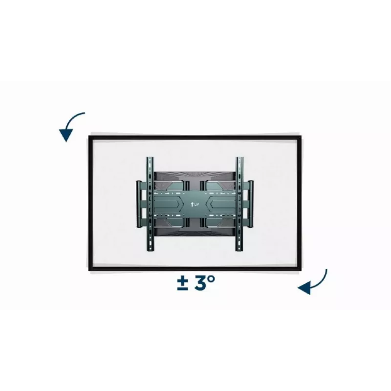 Soporte de pared para TV Gembird WM-80ST-01 acero para pantallas de 40–80 pulgadas, 50 kg, VESA 100×100–600×400, inclinable y orientable