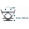 Soporte de pared para TV GEMBIRD orientación total giratorio, 40–80 pulgadas