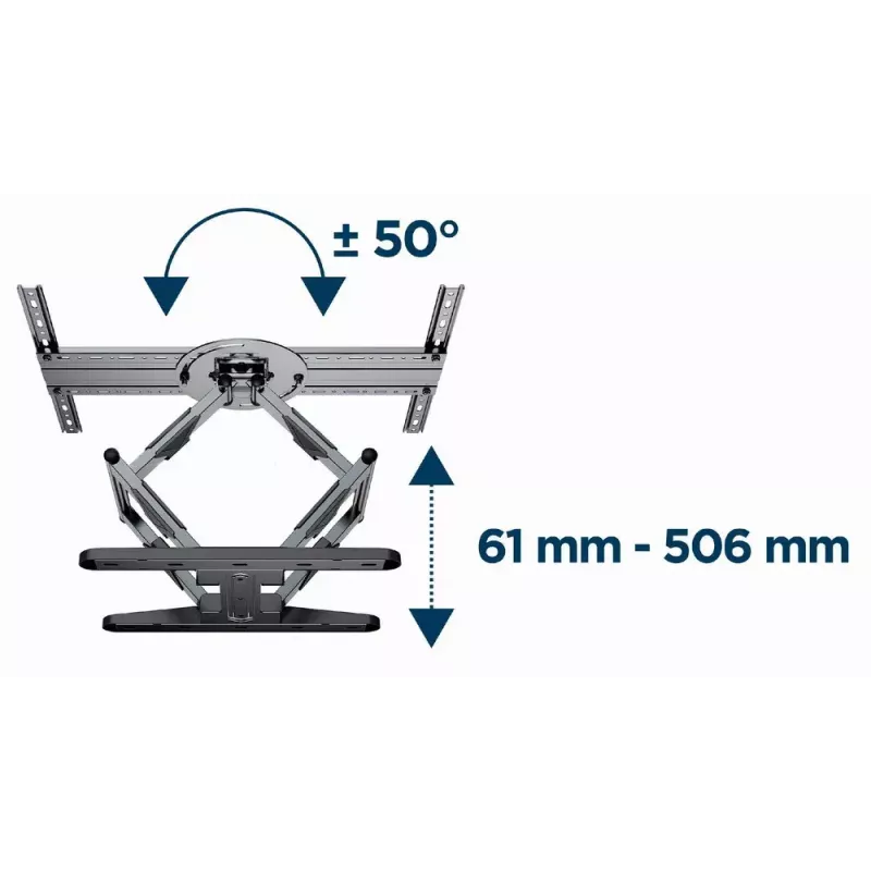 Soporte de pared para TV GEMBIRD orientación total giratorio, 40–80 pulgadas