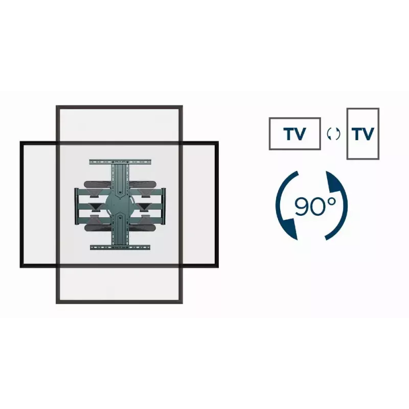 Soporte de pared para TV GEMBIRD orientación total giratorio, 40–80 pulgadas