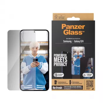 PanzerGlass ® Protector de pantalla de privacidad Samsung Galaxy S24 | Ultra-Wide Fit con EasyAligner