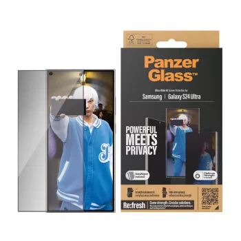 PanzerGlass ® Protector de pantalla de privacidad Samsung Galaxy S24 Ultra | Ultra-Wide Fit con EasyAligner