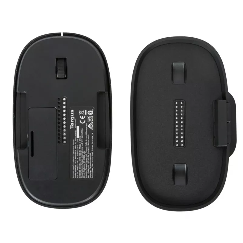 Targus ErgoFlip EcoSmart ratón Bluetooth ergonómico y ambidiestro AMB586GL, negro
