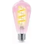 Philips Filament Clear 40 W ST64 E27, bombilla inteligente, Wi-Fi/Bluetooth, transparente, Wi-Fi 4 (802.11n), 802.11b, 802.11g, LED, E27