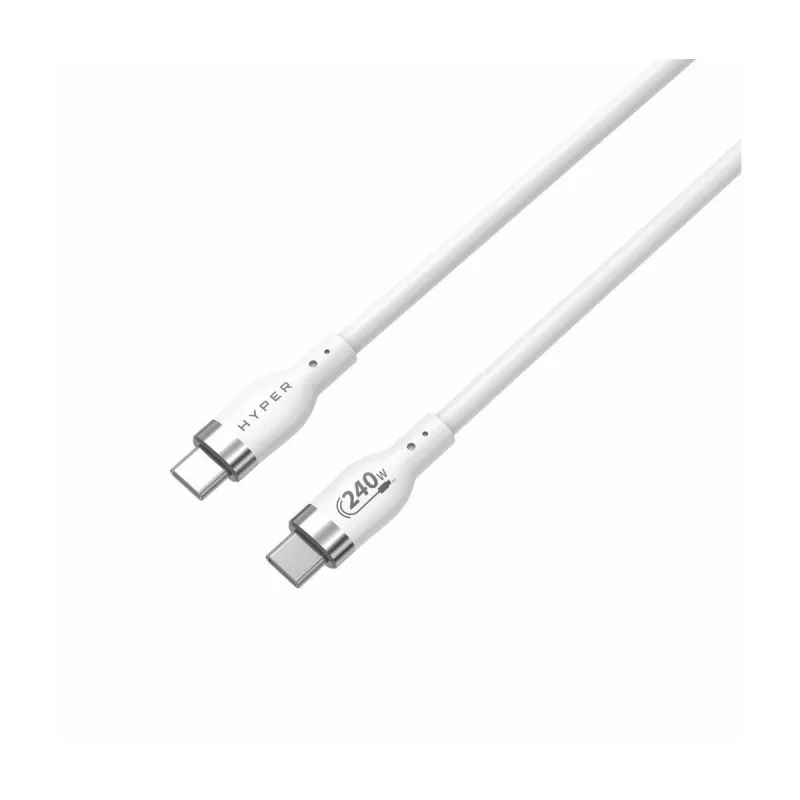 TARGUS Hyper Cable de carga USB-C de silicona 240W de 2m - blanco