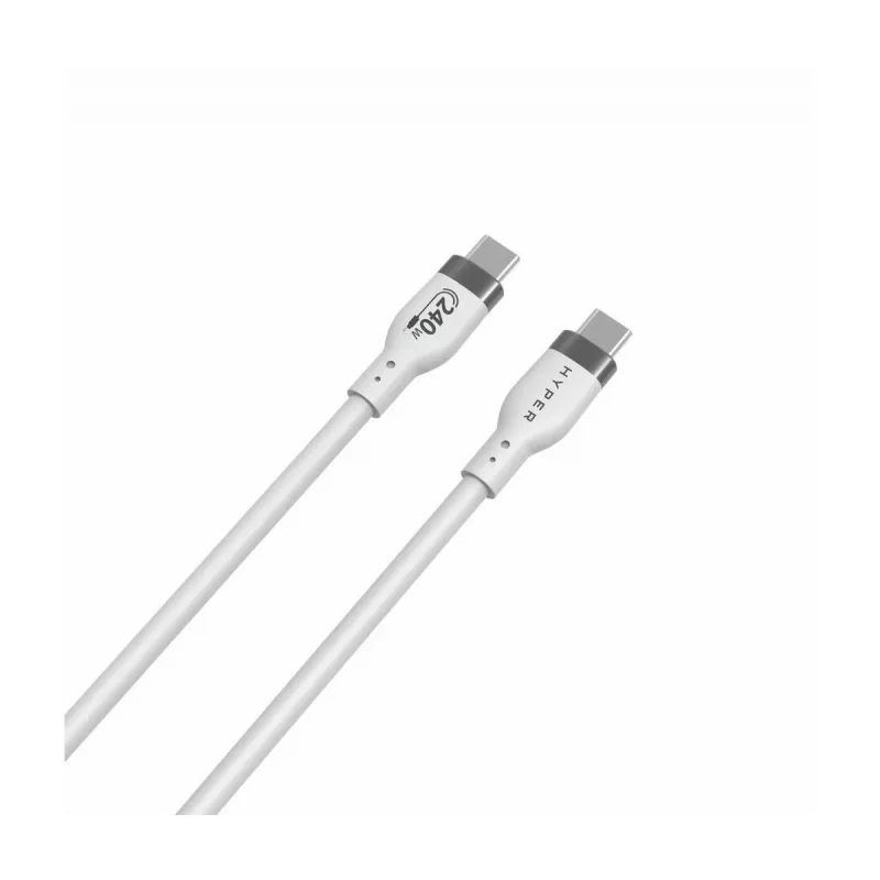 TARGUS Hyper Cable de carga USB-C de silicona 240W de 2m - blanco