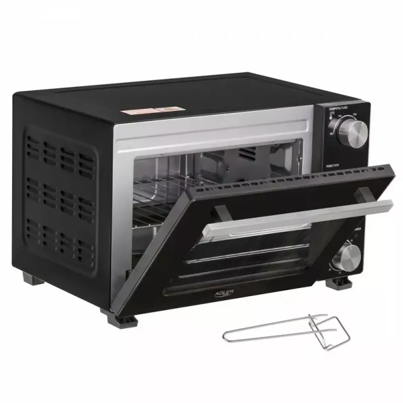 Horno de sobremesa eléctrico Adler AD 6024 — compacto, 22 l de capacidad, 1300 W, negro