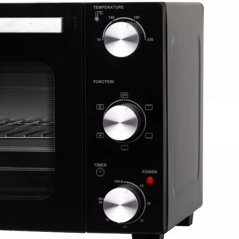 Horno de sobremesa eléctrico Adler AD 6024 — compacto, 22 l de capacidad, 1300 W, negro