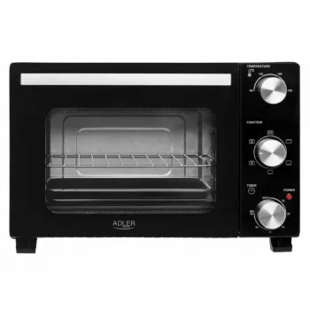 Horno de sobremesa eléctrico Adler AD 6024 — compacto, 22 l de capacidad, 1300 W, negro