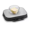 Báscula de cocina Caso KitchenDuo 03291 — báscula de cocina digital, acero inoxidable y negra, pantalla LED, capacidad 5 kg, función tara